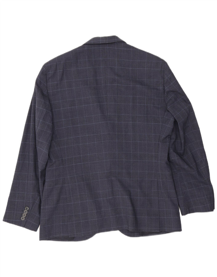 Massimo Dutti Ανδρικό σακάκι μπλέιζερ με 2 κουμπιά EU 40 Μαλλί μεσαίου μπλε ναυτικό