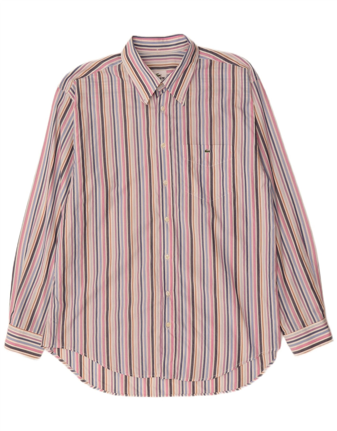 Ανδρικό πουκάμισο LACOSTE 44 XL Πολύχρωμο βαμβακερό ριγέ