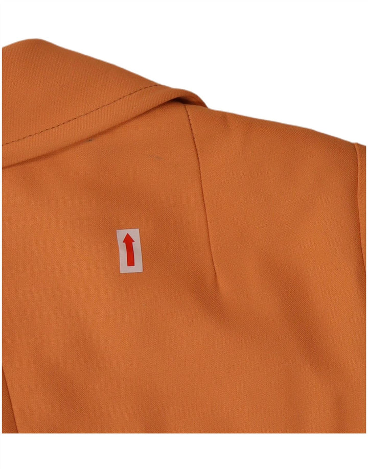 Vintage Γυναικείο Μπουφάν Blazer 3 Κουμπιών IT 42 μεσαία πορτοκαλί βισκόζη