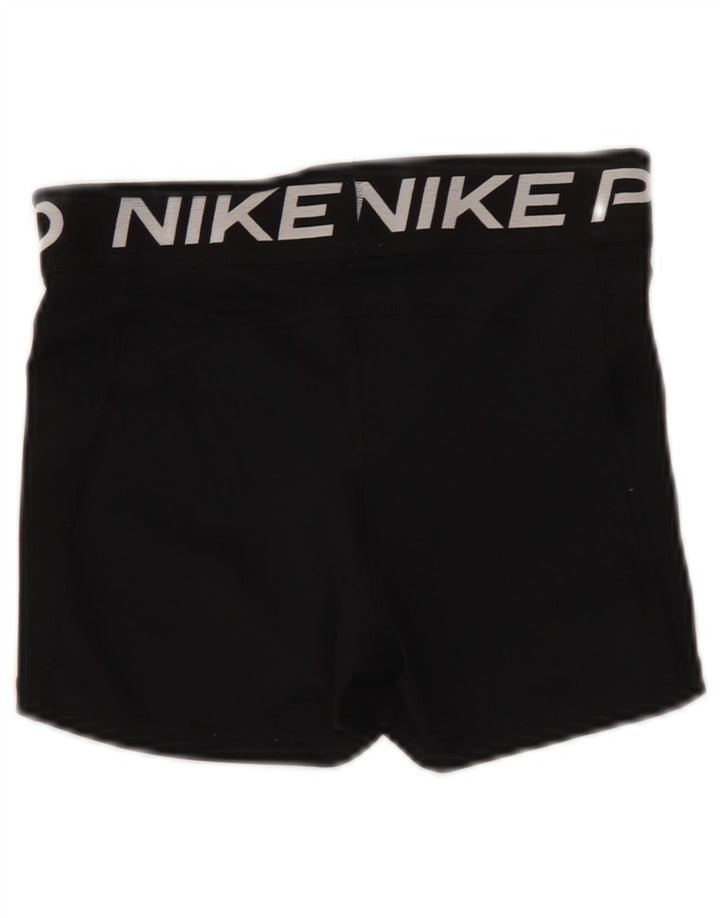Γυναικείο γραφικό αθλητικό σορτς Nike Dri Fit UK 8 μικρό μαύρο πολυεστέρα