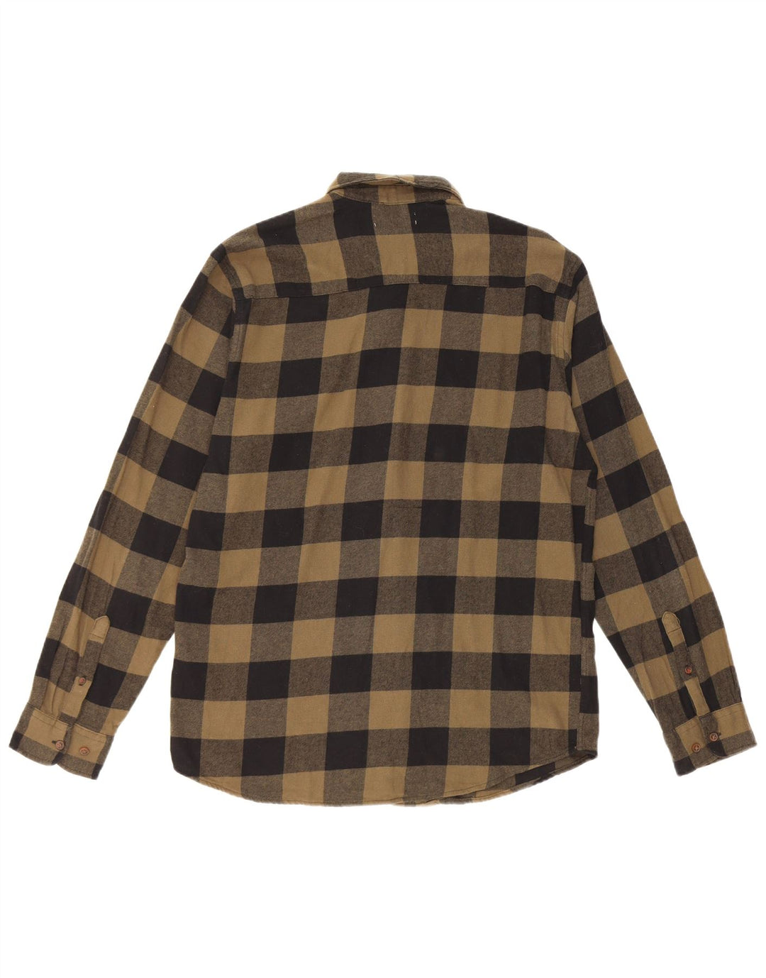 Jack & Jones Ανδρικό φανελένιο πουκάμισο μεγάλο χακί βαμβακερό Gingham