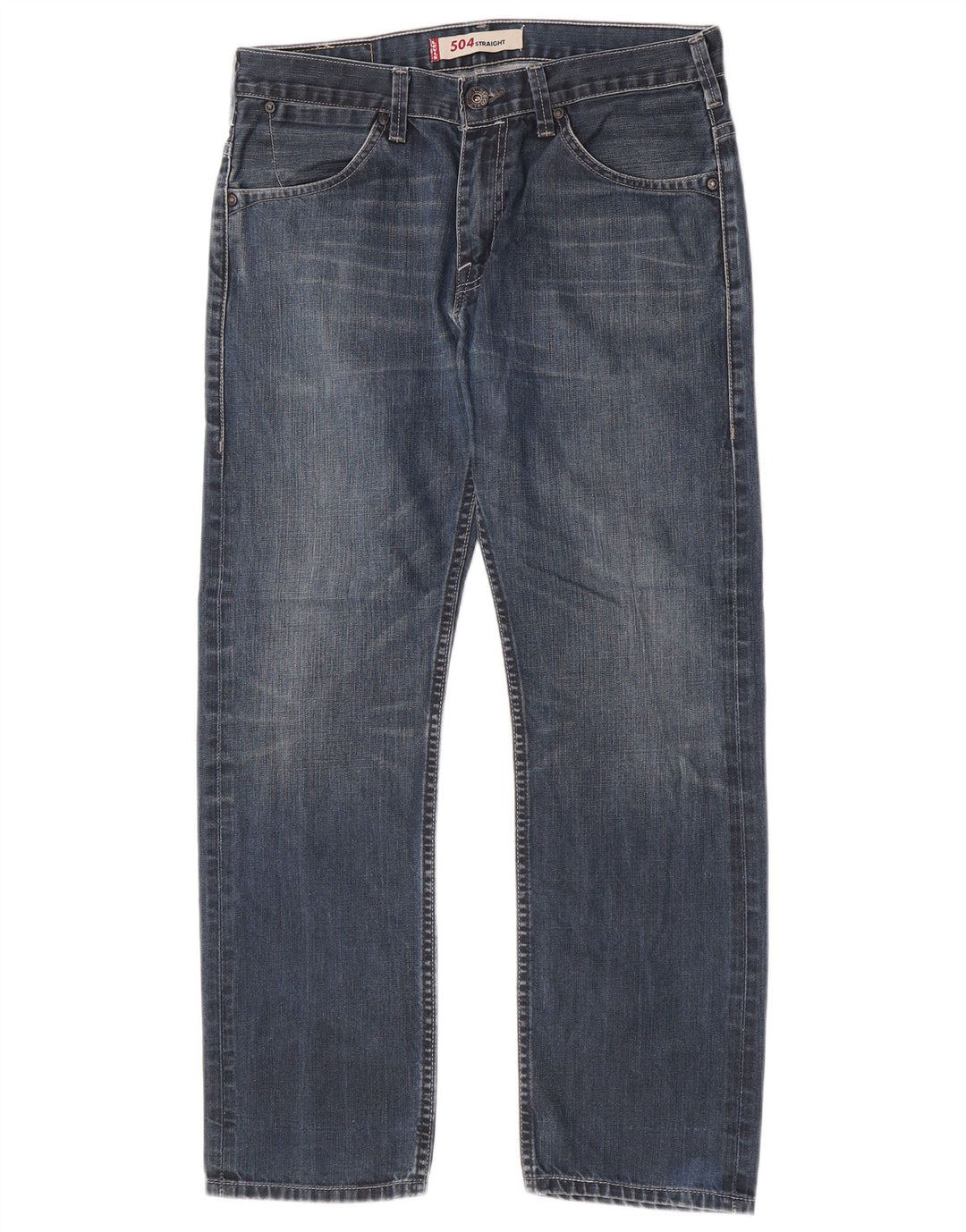 Levi's Mens 504 Straight Jeans W32 L27 Μπλε Βαμβακερό