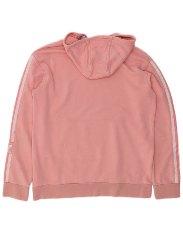 Adidas Girls Hoodie Jumper 12-13 Years Pink Cotton