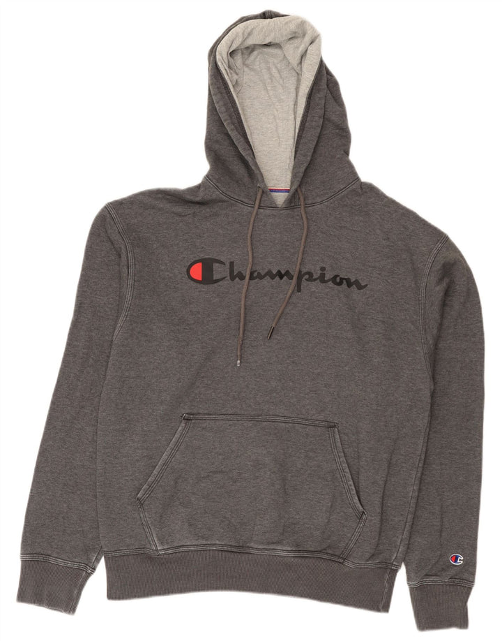 Ανδρικά γραφικά κουκούλα Champion Medium Grey Flecked