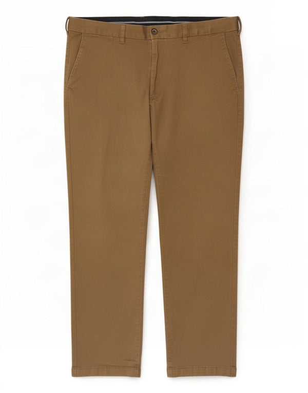 Marks & Spencer Ανδρικό παντελόνι Chino με κανονική εφαρμογή W42 L29 Μπεζ βαμβακερό