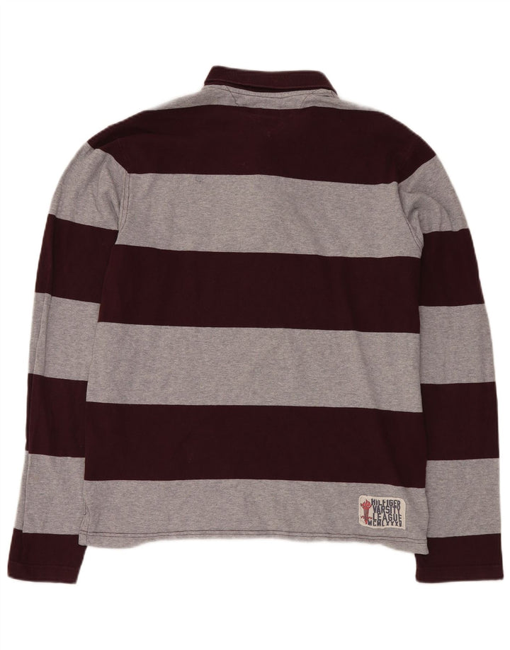 TOMMY HILFIGER Ανδρικό μπλουζάκι ράγκμπι πόλο σε λεπτή εφαρμογή XL μπορντό χρώμα