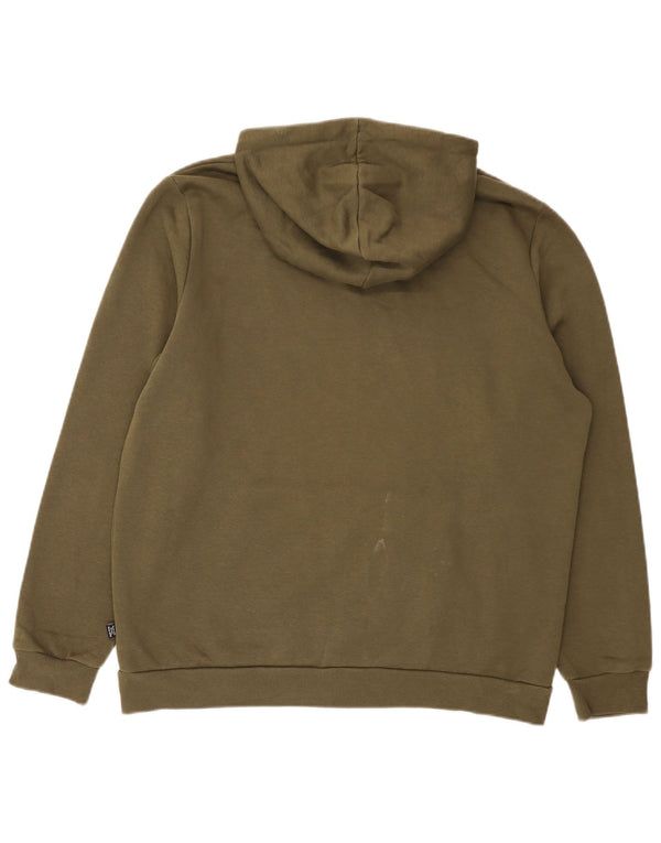 Puma Ανδρικό Hoodie Jumper Μεγάλο Χακί Βαμβακερό