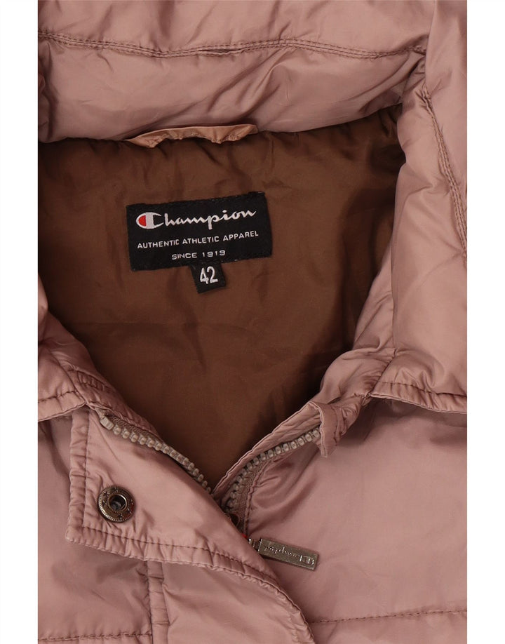 CHAMPION Womens Padded Jacket IT 42 Medium Pink