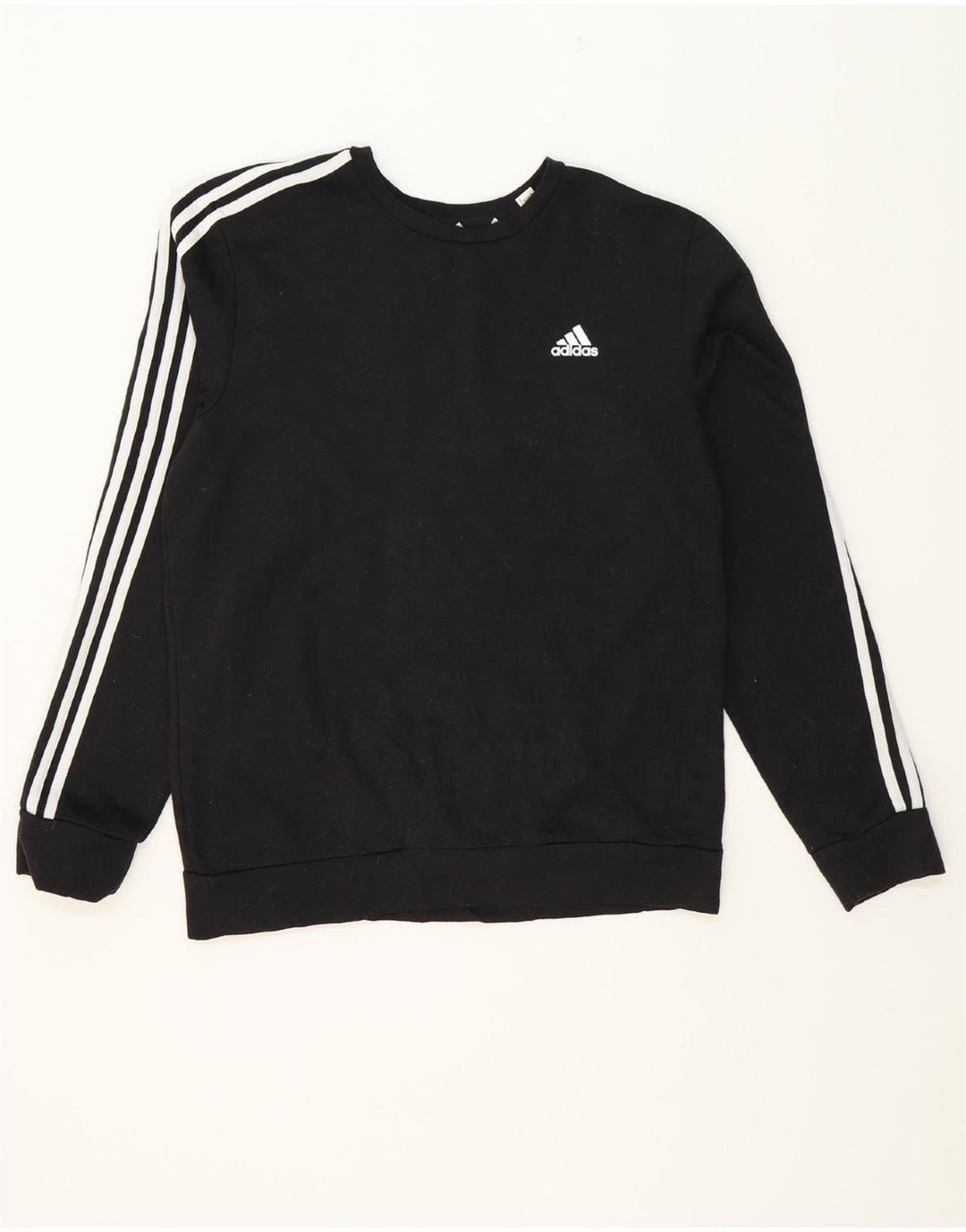 ADIDAS Womens Sweatshirt Jumper UK 14 Medium Black Polyester Vintage Adidas and Second-Hand Adidas from Messina Hembry 