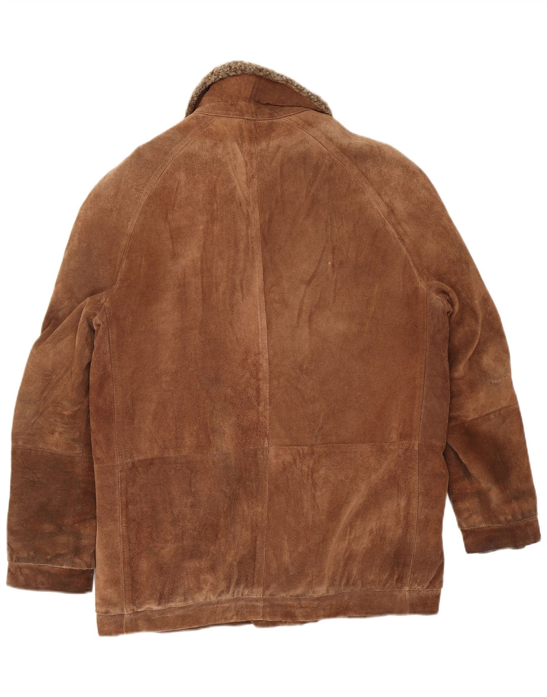 Vintage Ανδρικό Suede Shearling Jacket UK 38 Medium Brown Δέρμα