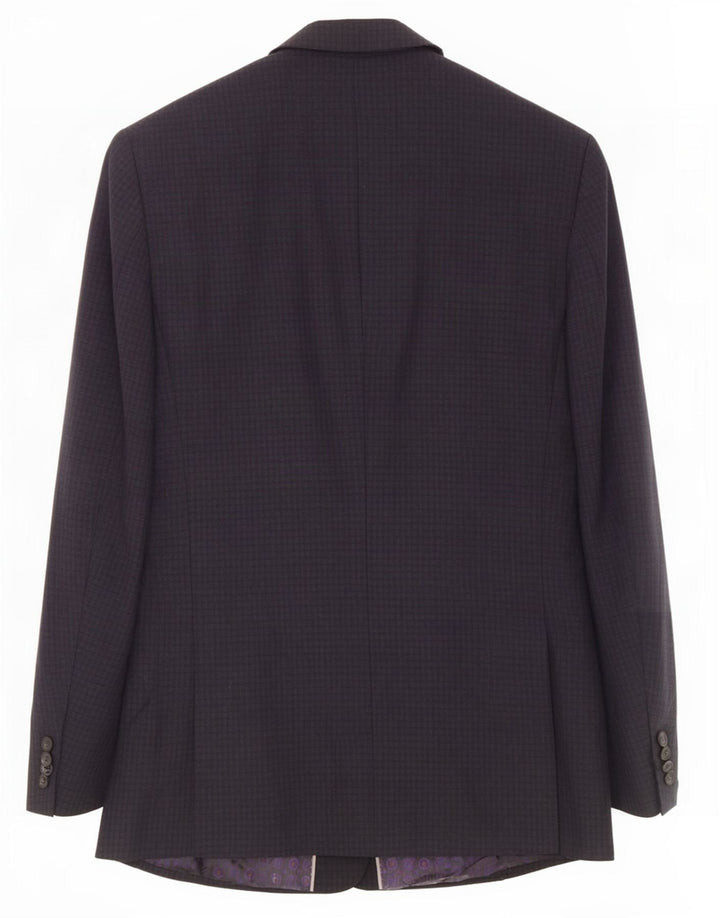 Marks & Spencer Ανδρικό σακάκι με 2 κουμπιά μπλέιζερ UK 36 Small Grey Check Wool