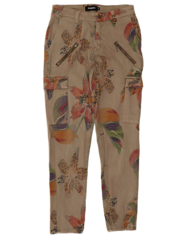 Desigual Γυναικείο Slim Παντελόνι Cargo EU 38 Medium W28 L27 Beige Floral
