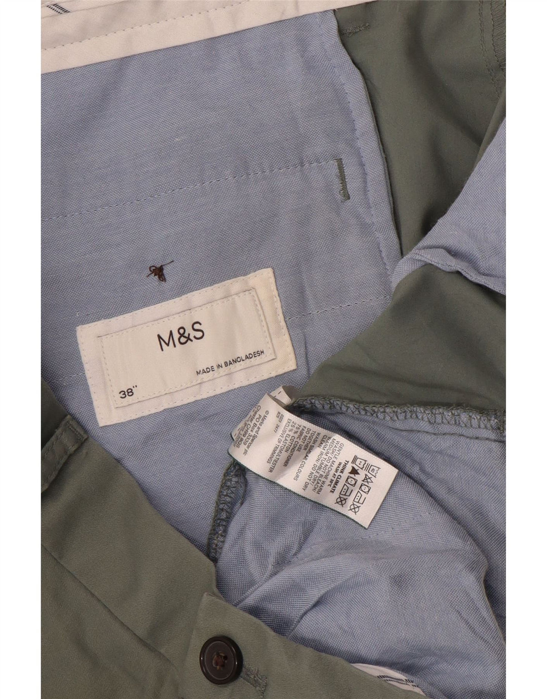 Ανδρικό σορτς Chino Marks & Spencer W38 XL Χακί βαμβακερό
