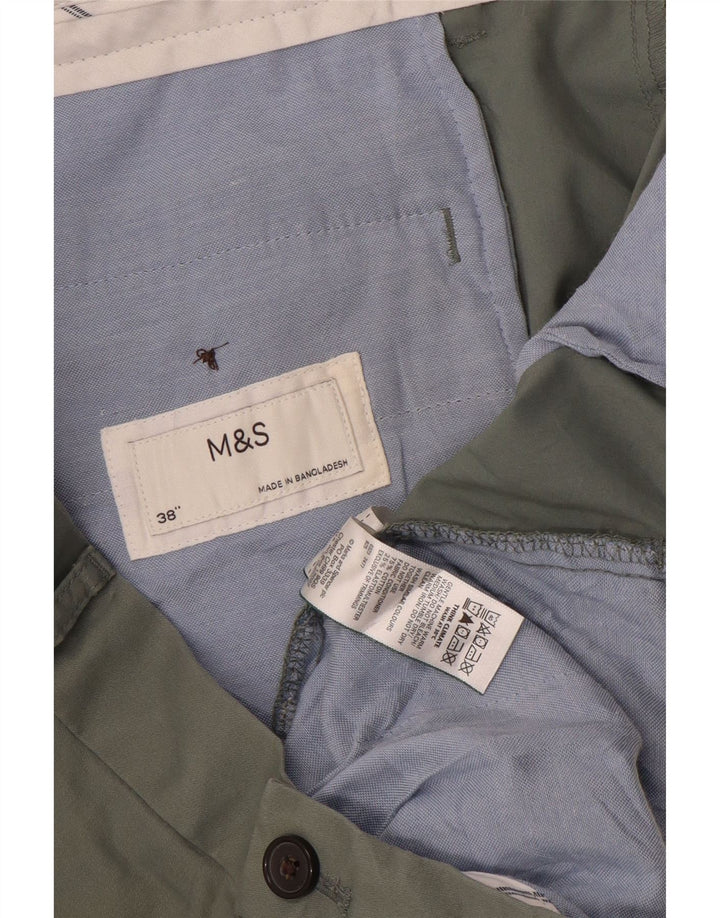 Ανδρικό σορτς Chino Marks & Spencer W38 XL Χακί βαμβακερό