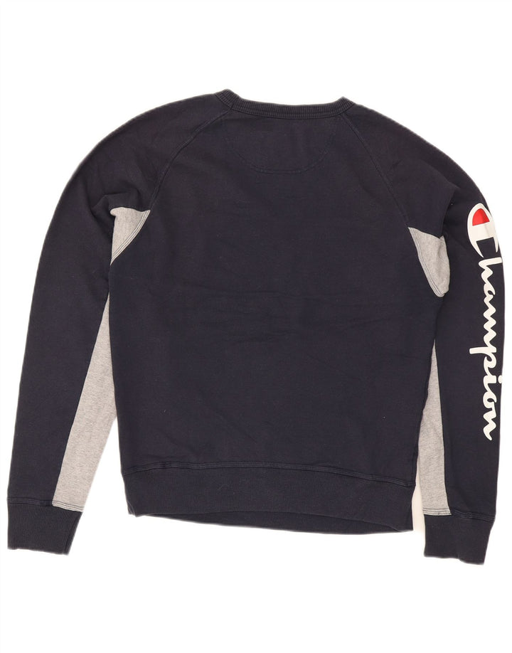 Ανδρική φούτερ Champion Jumper Large Navy Blue Colourblock Πολυεστέρας