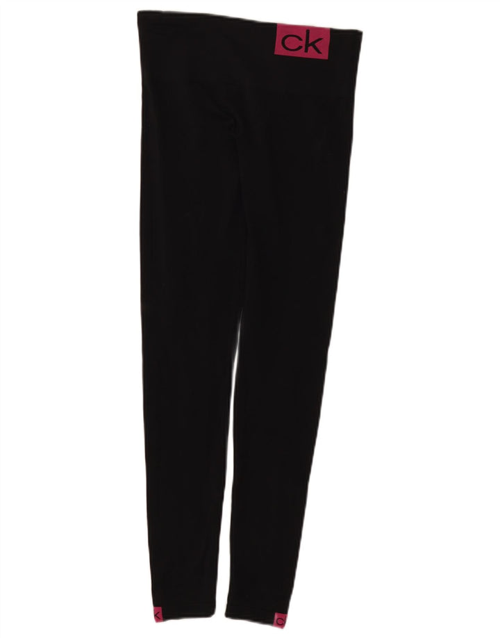 Γυναικεία γραφικά κολάν Calvin Klein UK 8 Small Black Polyamide