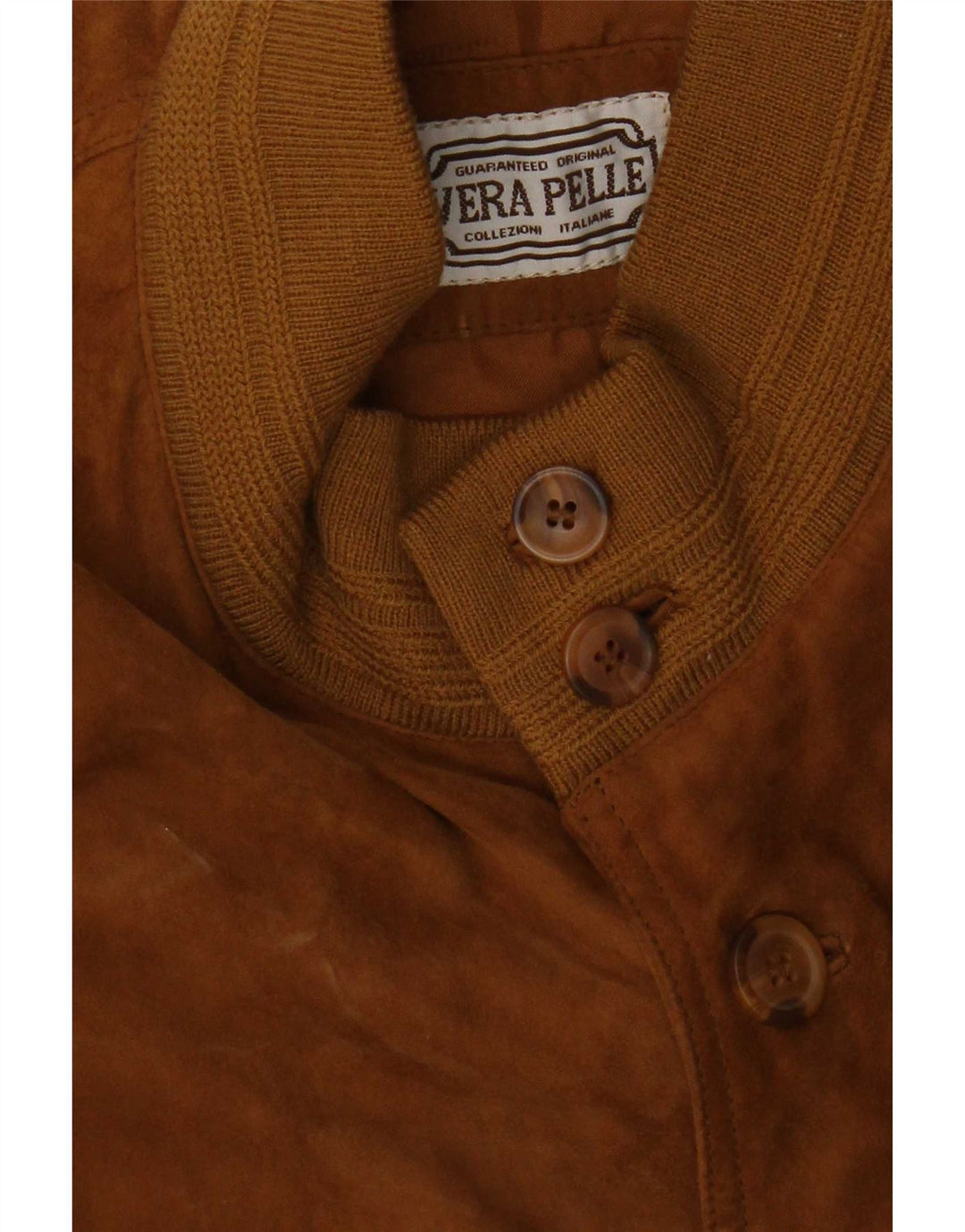 Vintage Ανδρικό Suede Bomber Jacket UK 40 Large Brown Δερμάτινο