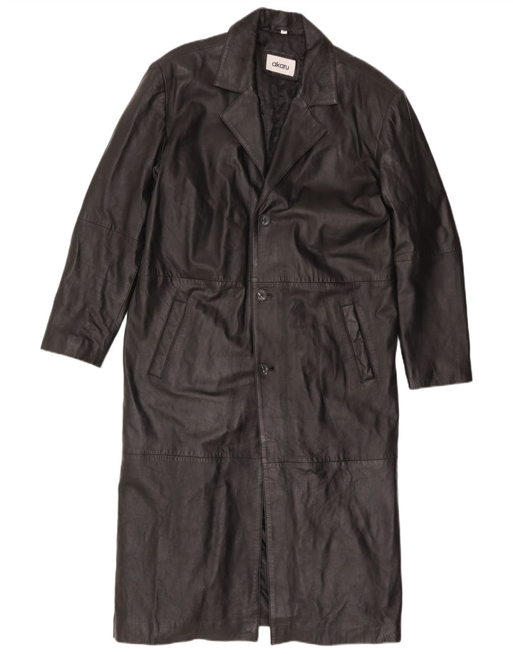 Ανδρικό Δερμάτινο Παλτό EU 50 Large Μαύρο Δερμάτινο