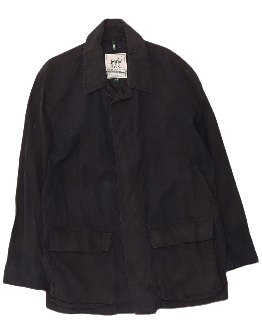Ανδρικό μπουφάν βροχής Henry Cottons IT 50 Large Navy Blue Cotton