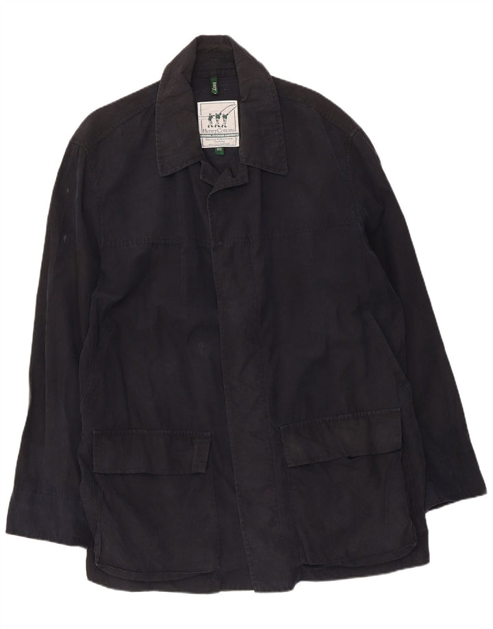 Ανδρικό μπουφάν βροχής Henry Cottons IT 50 Large Navy Blue Cotton