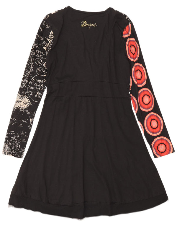 Desigual Γυναικείο Abstract Pattern Graphic Empire φόρεμα XL μαύρο μοντέρνο