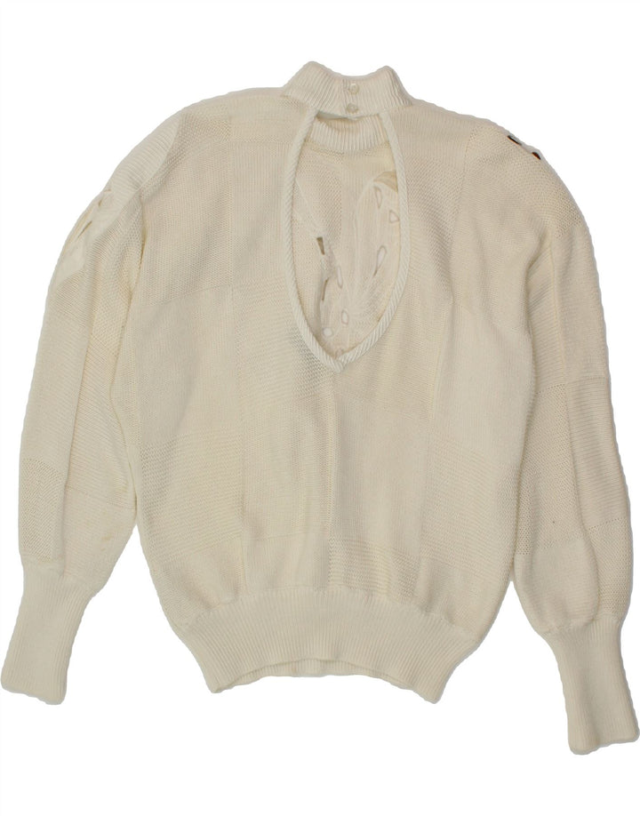 DINO VALIANO Womens Turtle Neck Jumper Sweater EU 38 Medium Off White Vintage Dino Valiano and Second-Hand Dino Valiano from Messina Hembry 