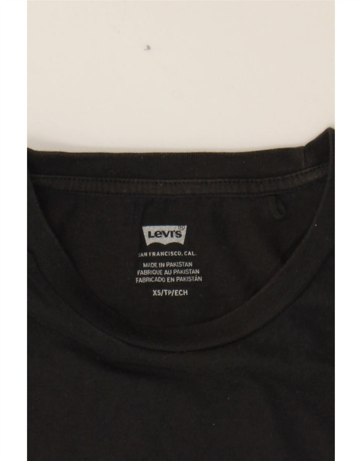 LEVI'S Mens Graphic T-Shirt Top XS Black Cotton Vintage Levi's and Second-Hand Levi's from Messina Hembry 