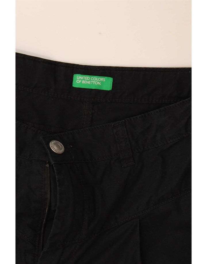 Γυναικείο τζιν σορτς Benetton W28 μεσαίο μαύρο