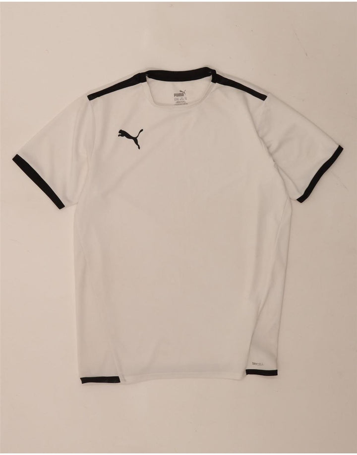 Puma Boys T-Shirt Top 15-16 ετών Λευκό Colourblock Πολυεστέρας