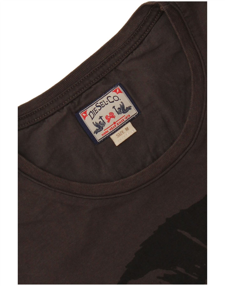 Ανδρικό γραφικό T-Shirt Diesel Top Medium Μαύρο