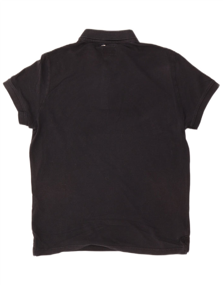 Armani Jeans Ανδρικό πουκάμισο Polo Προσαρμοσμένης Εφαρμογής Μεσαίο μαύρο βαμβακερό