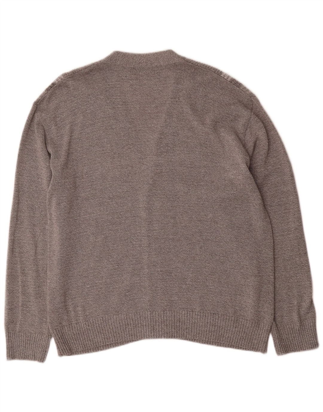 Ανδρικό πουλόβερ Senator Cardigan IT 52 μεγάλο γκρι ριγέ βαμβακερό