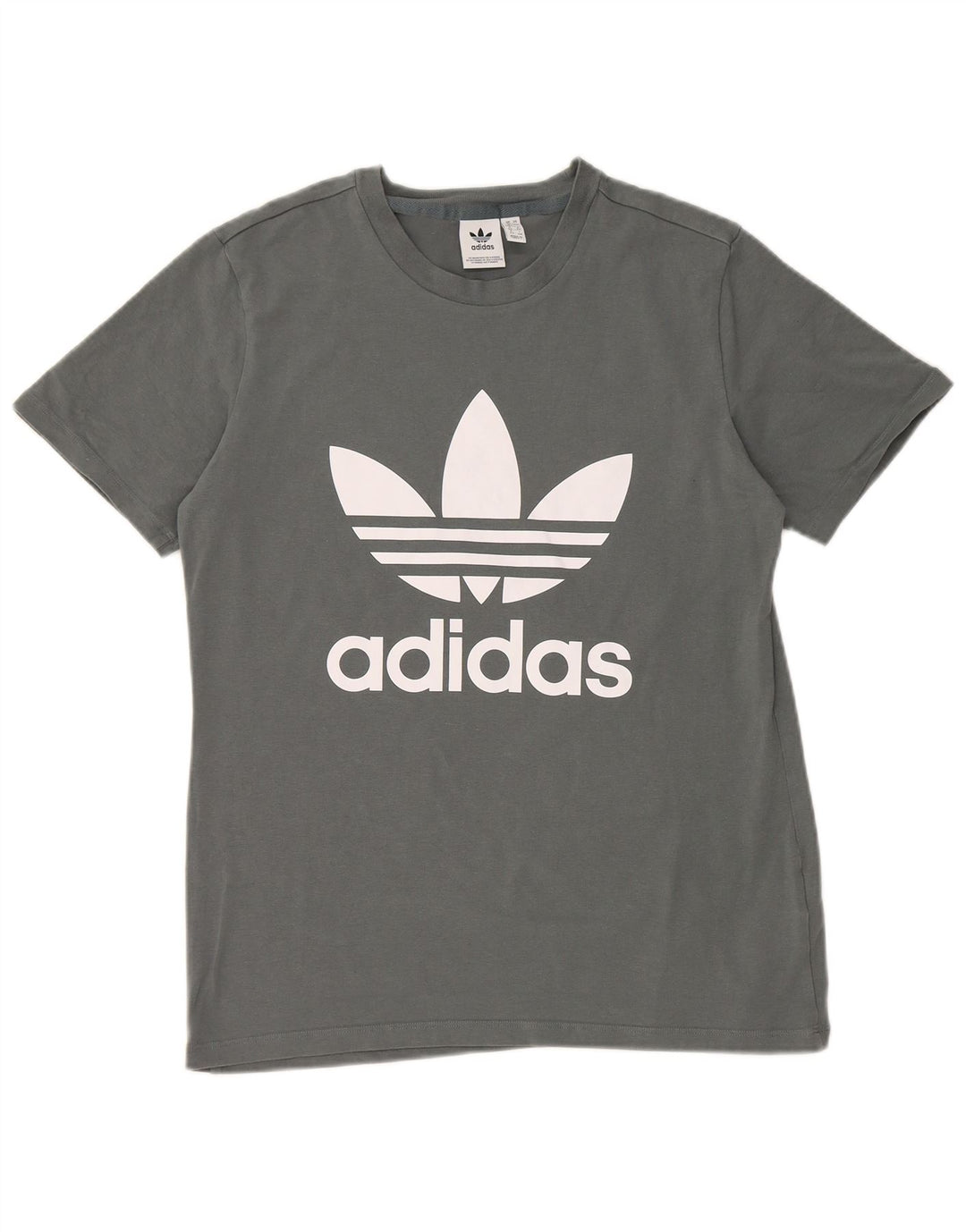 Γυναικείο γραφικό μπλουζάκι ADIDAS Top UK 16 μεγάλο γκρι βαμβακερό