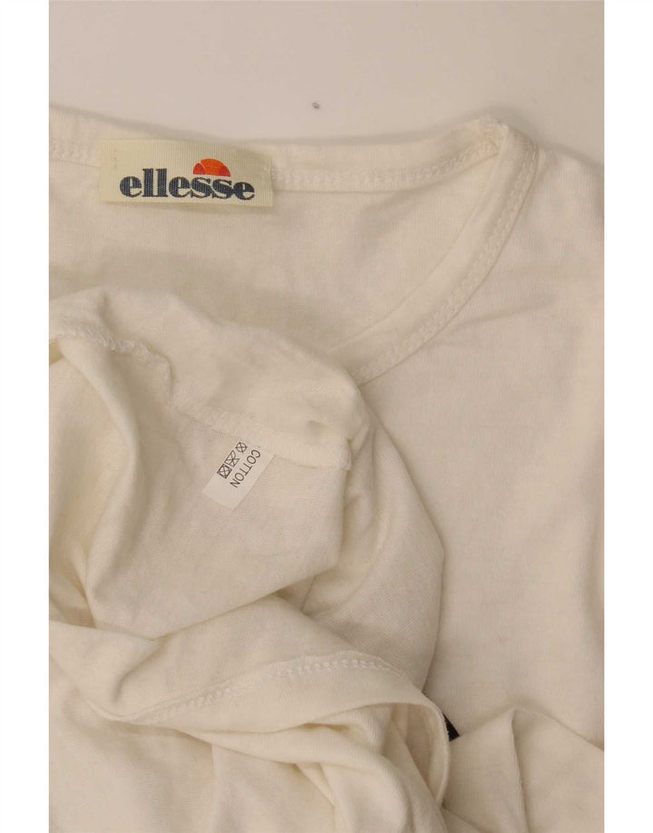 Ellesse Γυναικείο T-Shirt Top UK 12 Medium Off White