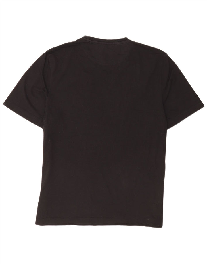 Ανδρικό T-Shirt κανονικό Ted Baker Top Size 4 μεγάλο μαύρο βαμβακερό