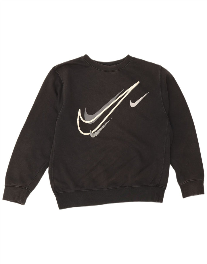 Ανδρικό γραφικό φούτερ Nike, μαύρο βαμβακερό