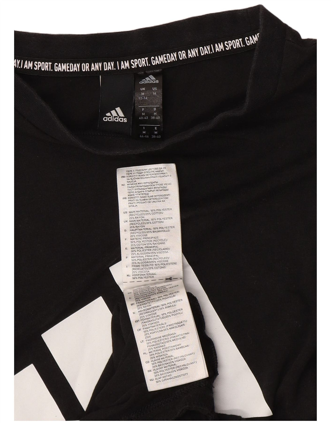 Γυναικείο γραφικό γιλέκο ADIDAS Top UK 12/14 Μεσαίο Μαύρο Πολυεστέρας
