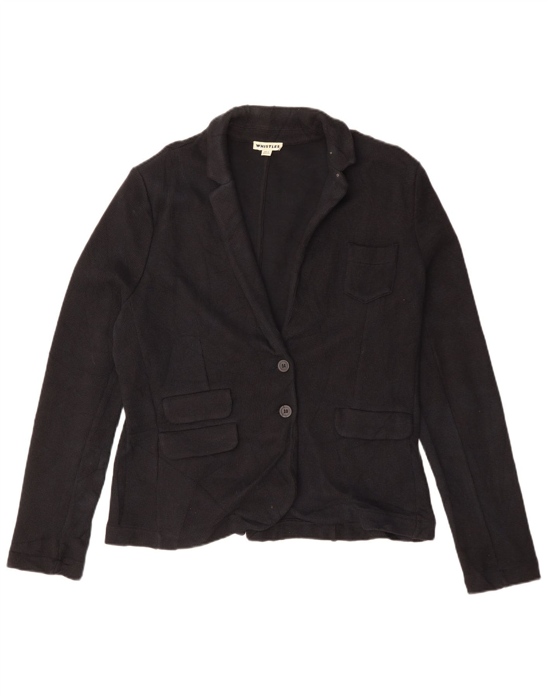 Whistles Γυναικείο σακάκι 2 κουμπιών UK 16 μεγάλο μαύρο βαμβακερό