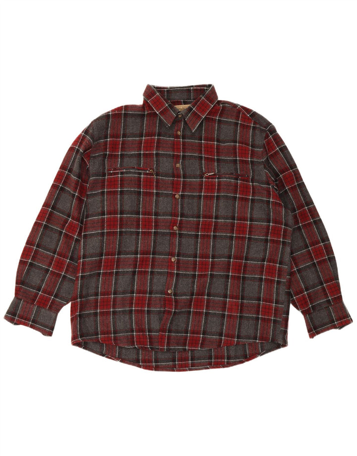 Ανδρικό πουκάμισο European Project Flannel 2XL Grey Check Acrylic
