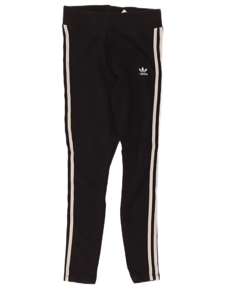 Γυναικείο κολάν Adidas UK 10 Small μαύρο βαμβακερό