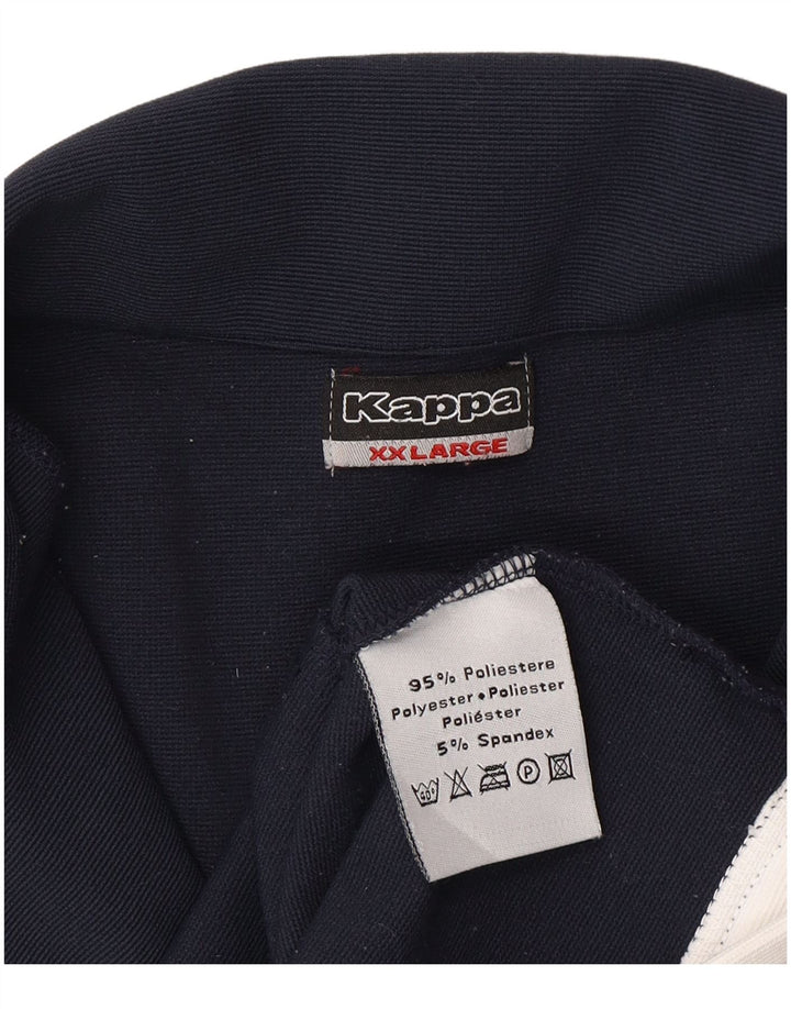 Kappa γυναικεία αθλητική φόρμα Top Jacket UK 20 2XL Navy Blue Colorblock Polyester