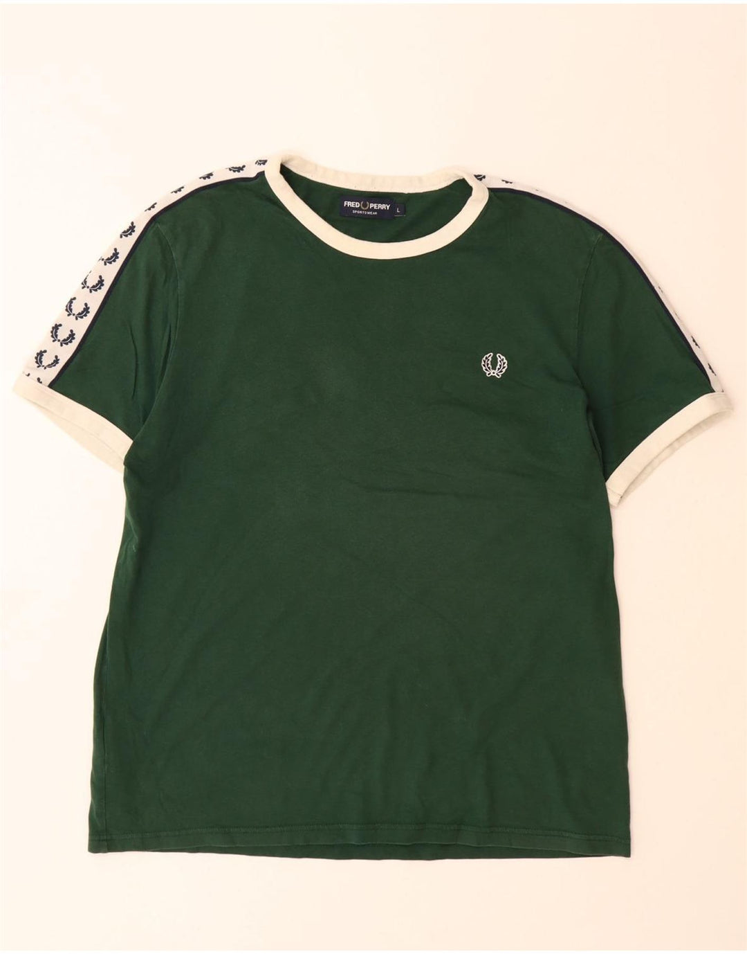 FRED PERRY Ανδρικό T-Shirt με γραφικό μπλουζάκι με μεγάλο πράσινο χρώμα βαμβακερό