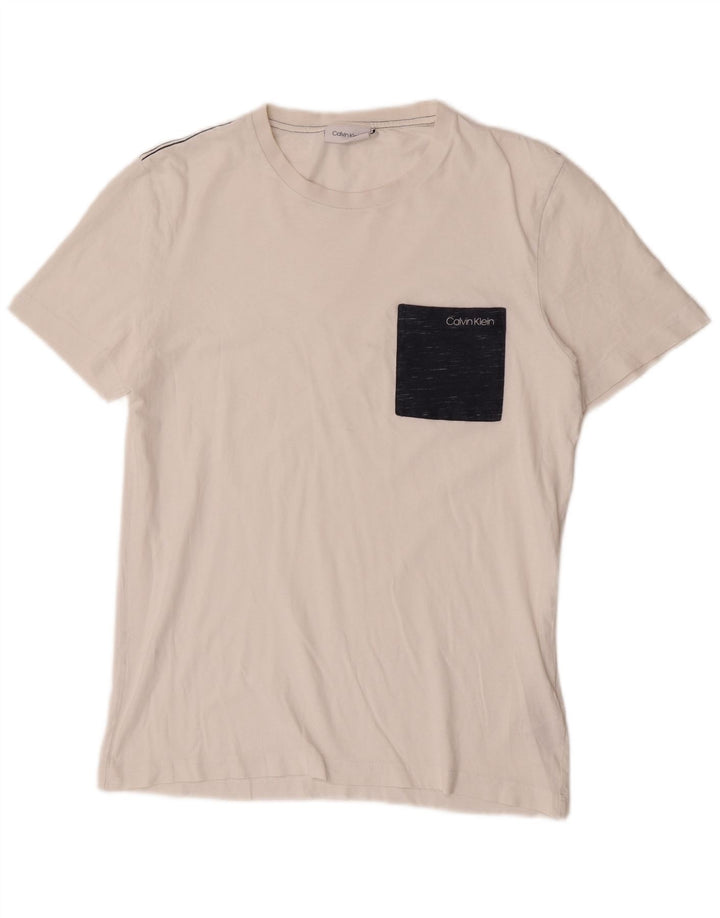 Calvin Klein Ανδρικό T-Shirt Top Μικρό λευκό βαμβακερό