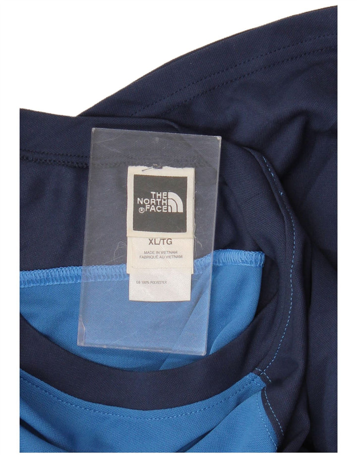 THE NORTH FACE Ανδρικό T-Shirt Top XL Blue Colourblock Polyester