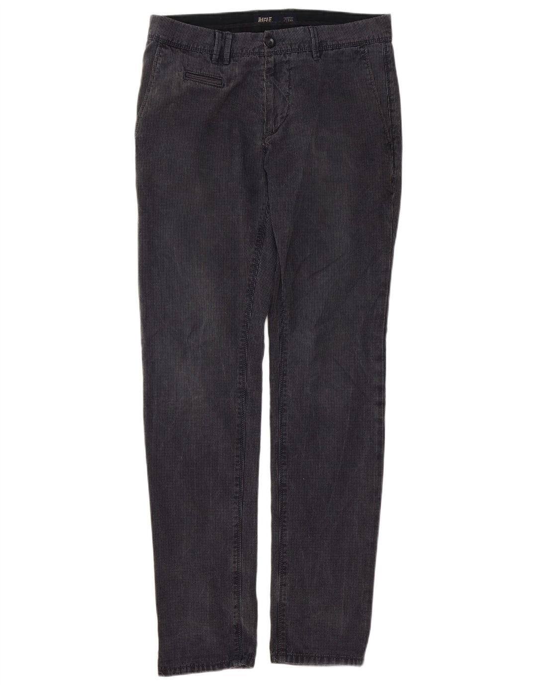 Rifle Ανδρικό Slim Παντελόνι Chino W32 L33 Navy Blue Check