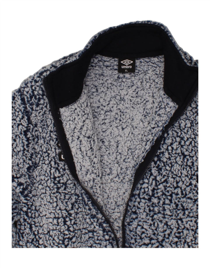 UMBRO Womens Fleece Jacket UK 18 XL Blue Flecked Polyester Vintage Umbro and Second-Hand Umbro from Messina Hembry 