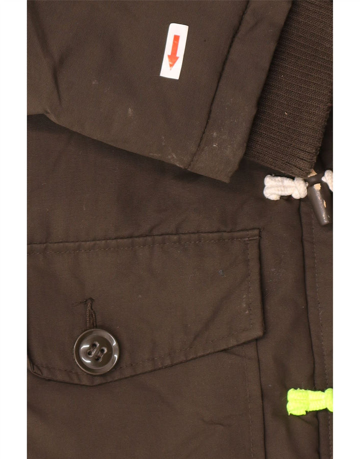 Superdry γυναικείο μπουφάν Parka με κουκούλα μεγάλου μεγέθους UK 10 Small Khaki Nylon