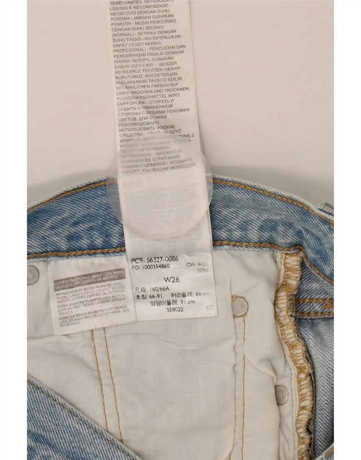 Levi's Womens 501 Distressed τζιν σορτς W26 μικρό μπλε βαμβακερό