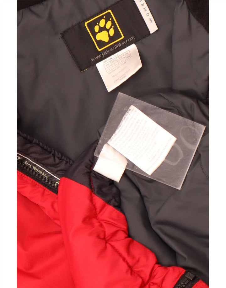 Jack Wolfskin γυναικείο τζάκετ αντιανεμικό UK 14/16 Large Red Colourblock