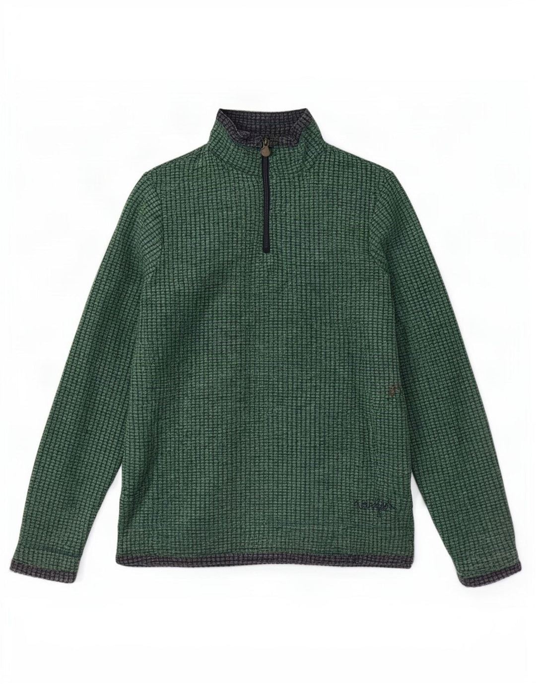 Weird Fish Womens Zip Fleece Jumper UK 14 Large Green Polyester